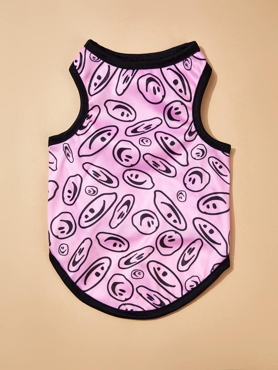 PETSIN 1x Vest cho thú cưng in hình mặt cười - Nhiều màu - Xem 1