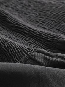 DAZY Solid Shirred Pocket Side Cami Jumpsuit - Black - View 3