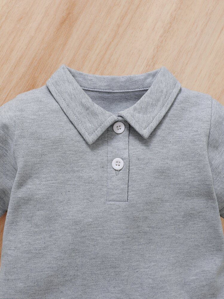 赤ちゃん男の子用　夏　3枚　短袖ポロシャツ　カジュアル　無地 - マルチカラー - 見る 4