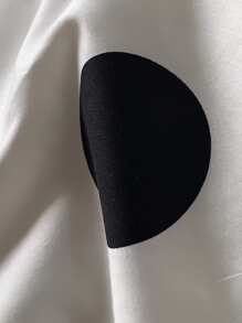 波點圖案被套套裝不附帶內芯 - 黑與白 - 查看 4