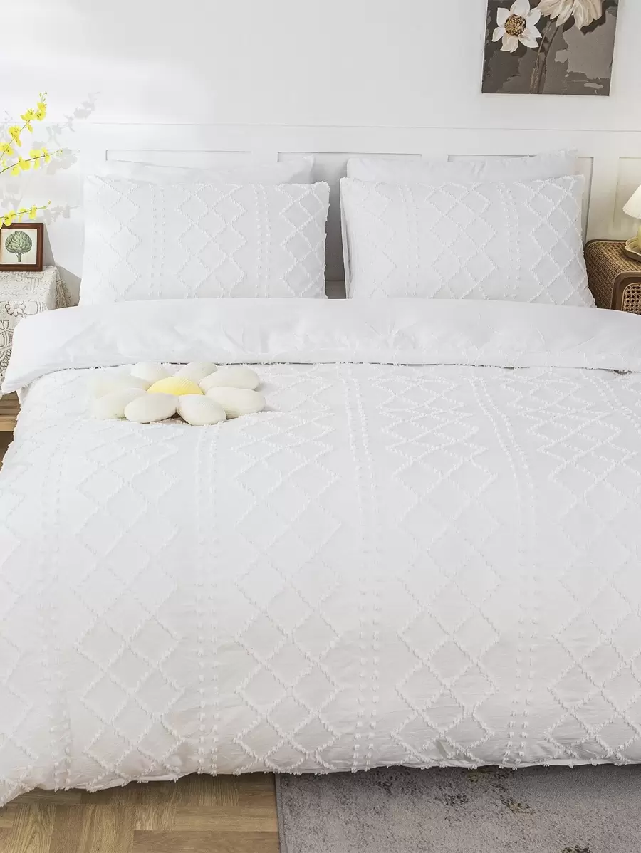 Tufted Duvet Cover Set Without Filler