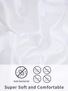 1pair Antibacterial Pillowcase Without Filler - White - View 4
