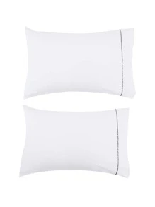 1pair Antibacterial Pillowcase Without Filler - White - View 1
