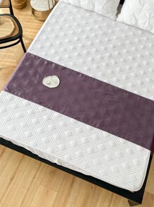 Bộ đồ giường & Khăn quàng cổ Sọc ca rô - Màu tím - Xem 1