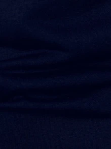 Manfinity Homme 男士工作拼色双色条纹半纽扣领 Polo 衫，适合丈夫 - 藍白色 - 查看 4