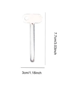 1 Dụng Cụ Vắt Kem Đánh Răng Bằng Thép Không Gỉ Có Thể Tái Sử Dụng, Sáng Tạo Màu Bạc Thiết Kế Chìa Khóa Bằng Tay Dụng Cụ Vắt Kem Đánh Răng - Bạc - Xem 3