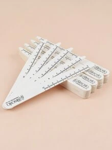 klimonla 10pcs 100/180 Grit Nail File,Nail Supplies,Nail Tools,Nail Art Tools,Back To School,Nails,Nail Tools For Press On Nails - White - View 1