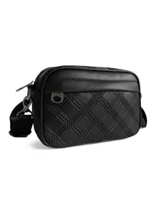 高中生 大学新生 多功能单肩包 单肩包 休闲包 男士几何压纹方形包，手提包 学生书包 适合旅行、大学、户外、运动、通勤 斜挎包 单肩包 侧包 方形包 度假旅行必需品 通勤 商务休闲 户外 商务男士 夏季男士礼物 大学包 父亲节礼物 男士单肩包 男士包 斜挎包 侧包 返校 学校用品 秋季 信使包 男士包 圆筒包 旧款 万圣节 圣诞节 - 黑色 - 查看 1