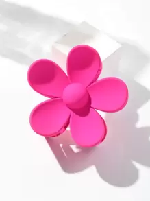 1 pieza Pinza de pelo con diseño de flor de moda, adecuada para el diario y las vacaciones, linda - Rosa - Ver 3