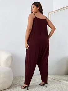 SHEIN Unity Mono de tirantes con doble bolsillos - Morado - Ver 2