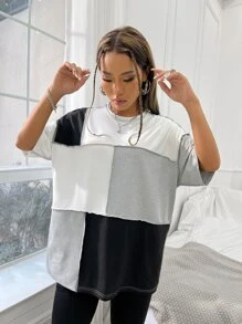 SHEIN Unity 撞色頂針大碼上衣 - 彩色 - 查看 4