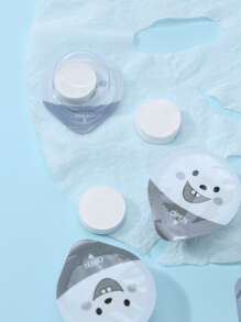 Gránulos de láminas faciales comprimidas, gránulos de láminas faciales comprimidas de gelatina Paquete de 20 granos no tejido, papel de láminas faciales comprimidas desechables - Blanco - Ver 3