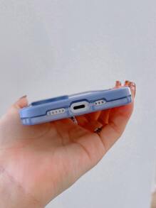 Funda de celular transparente con invisible escritorio Soporte - Azul - Ver 3
