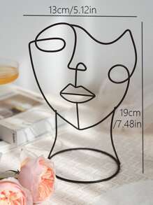 1 pièce Décoration d'art de forme abstraite de figure, objet décoratif minimaliste en fer pour la décoration de la maison, meilleur cadeau