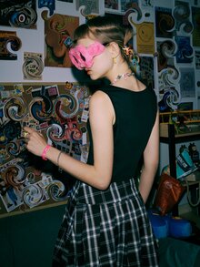 ROMWE Street Life Lace Up Asymmetric Hem Tank Top - Black - View 2