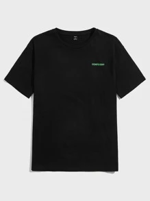 Manfinity VCAY Nam Chữ cái & Đồ họa hoạt hình Áo thun - màu đen - Xem 1
