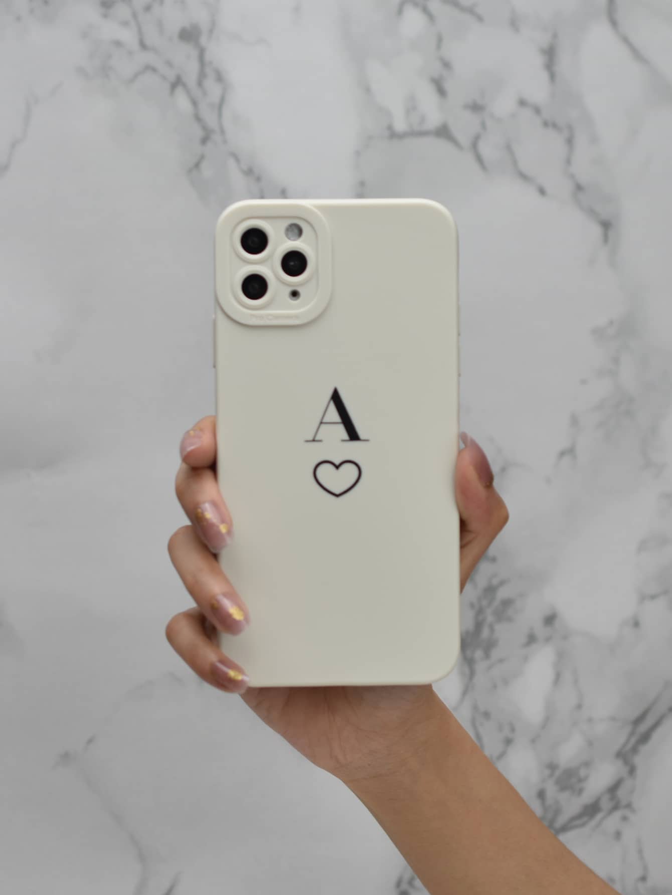 Funda para móvil con estampado de letra - Blanco y Negro - View 1