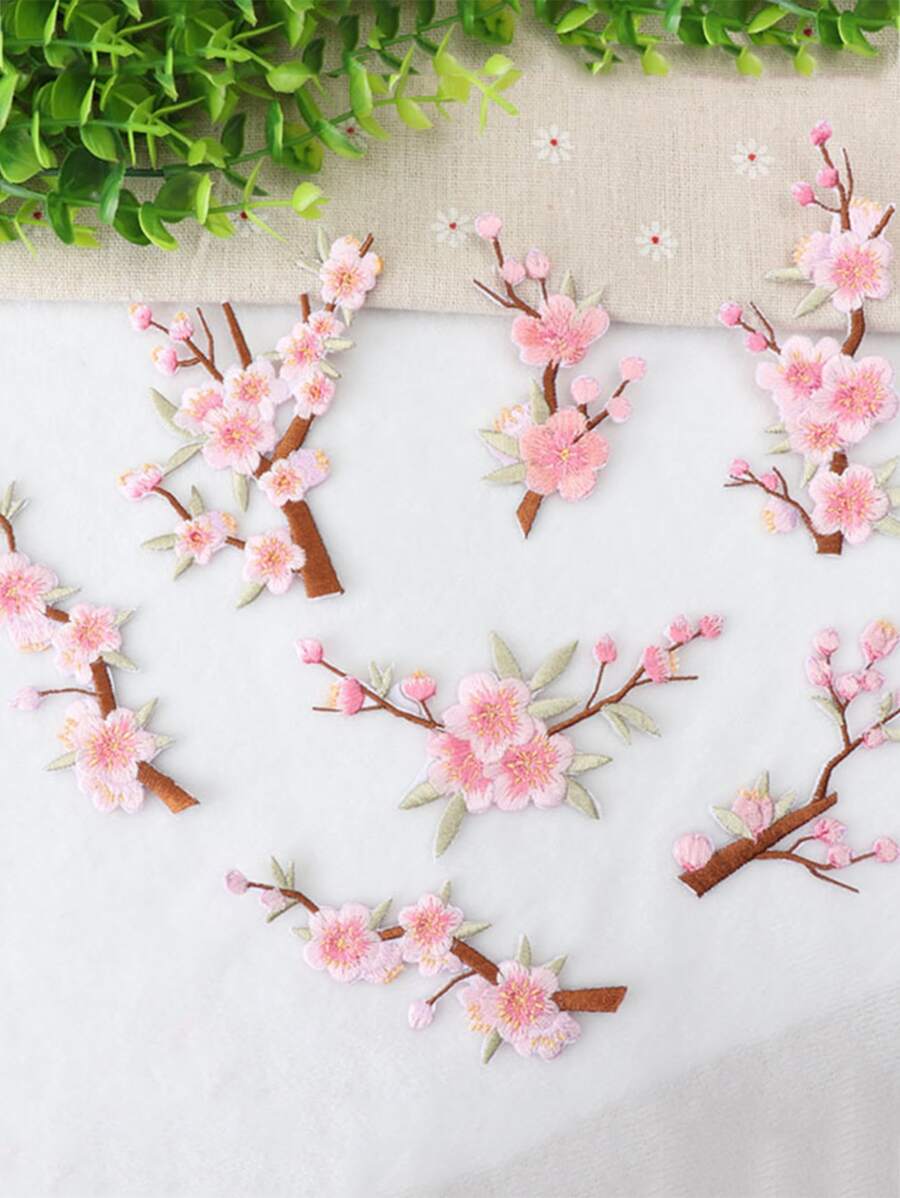 6入組花朵形狀貼布 - 彩色 - 查看 1