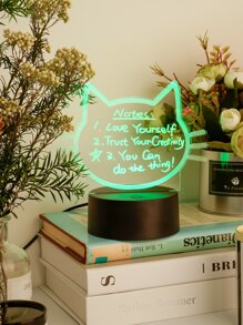 1 pieza escribible con diseño de gato Luz de la decoración con Pluma marcador - Multicolor - Ver 2