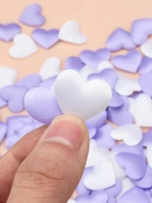 100pcs Random Color Heart Confetti, Non-woven Fabric Throwing Confetti For Party - Multicolor - View 2