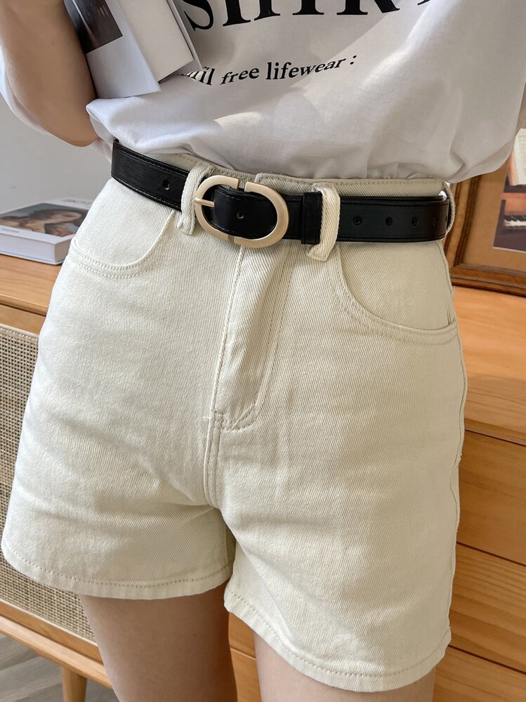 DAZY Gürtel mit Schnalle, Oval - Schwarz - Übersicht 4