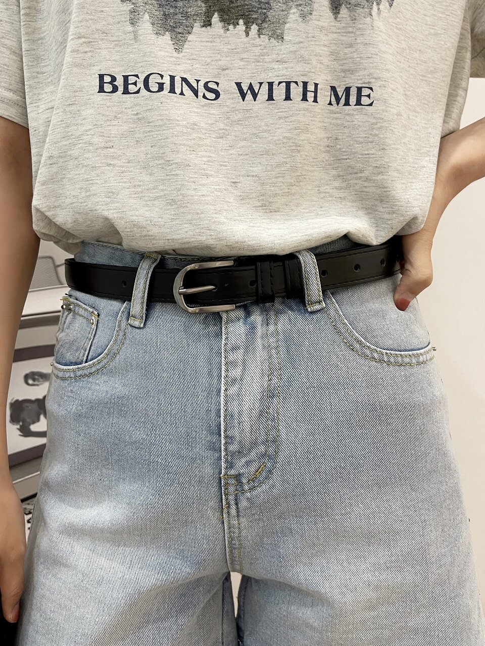 Geometric Buckle Belt