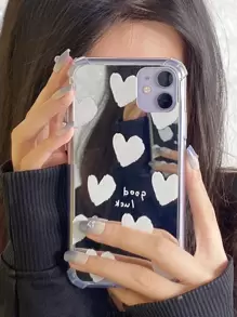 Funda de móvil de espejo con patrón de corazón - Multicolor - Ver 3