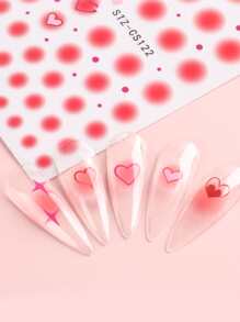 FULL BEAUTY 3張愛心圖案美甲貼紙