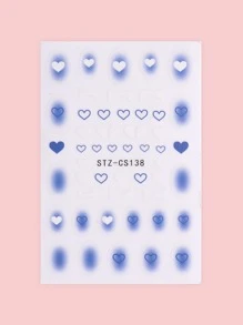 FULL BEAUTY 3張愛心圖案美甲貼紙