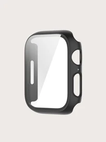 1pc Plain Case tương thích với Apple Watch Series 7 - màu đen - Xem 4
