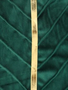 Miater Metallic Pintuck Cushion Cover Without Filler, Simple Fabric Pillow Cover For Home Decor - Green - View 3