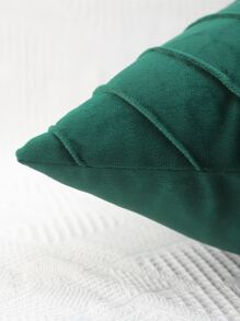 Miater Metallic Pintuck Cushion Cover Without Filler, Simple Fabric Pillow Cover For Home Decor - Green - View 5