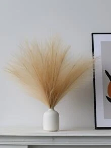 1pc 5 Branches Faux Pampas Grass Artificial Reeds Fluffy Artificial Fake Flower Boho Decor For Wedding Party Decoration, Home Living Room Bedroom Decor, Vase Arrangement, DIY Photoshoot Props - Multicolor - View 1