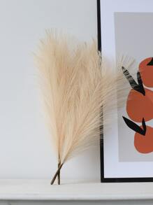 1pc 5 Branches Faux Pampas Grass Artificial Reeds Fluffy Artificial Fake Flower Boho Decor For Wedding Party Decoration, Home Living Room Bedroom Decor, Vase Arrangement, DIY Photoshoot Props - Multicolor - View 5