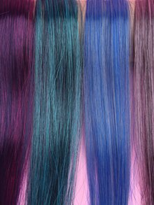 ROMWE Grunge Punk 5pcs Clip Long Straight Hairpiece - Nhiều màu - Xem 4