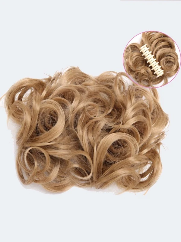 shein.com | Short Curly Synthetic Hair Bun With Claw