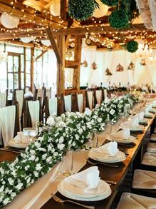 1/5/8pcs仿真花玫瑰藤DIY花园材料藤蔓婚礼场地装饰家居卧室客厅浴室壁挂装饰材料户外花园学校生日派对用品情人节装饰新年 - 彩色 - 查看 7