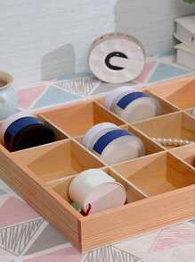 1入組12格木頭書桌收納盒 - 黃色 - 查看 2