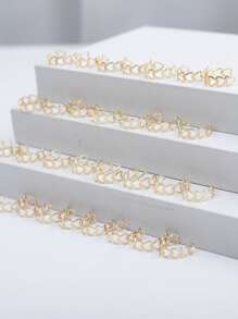 30pcs Hollow Out Hair Ring - Gold - View 3