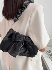 蝴蝶结和褶饰装饰包，适合少女、女大学生、新人及白领人士，非常适合办公室、工作、商务、通勤，是女性最佳的工作包，送给她的完美情人节礼物，蝴蝶结钱包，最佳情人节礼物之选