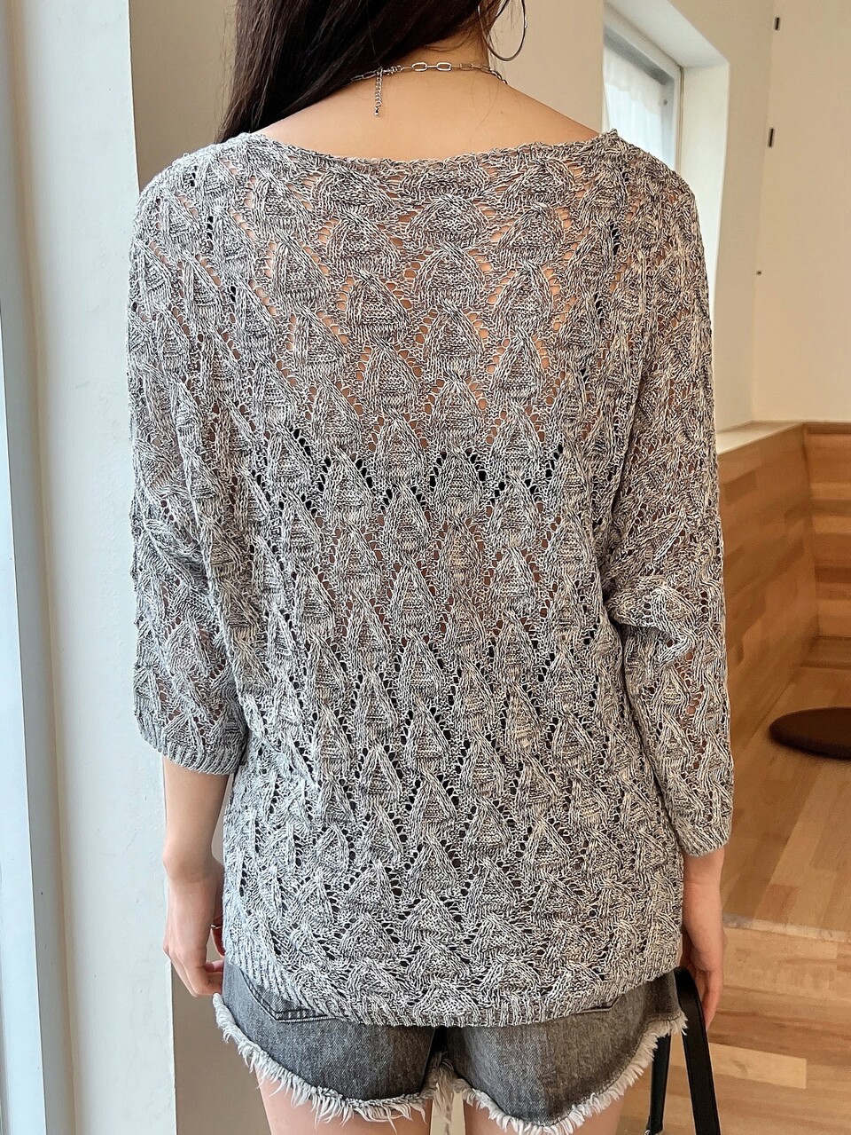 Solid Openwork Batwing Sleeve Sweater,Fall Clothes