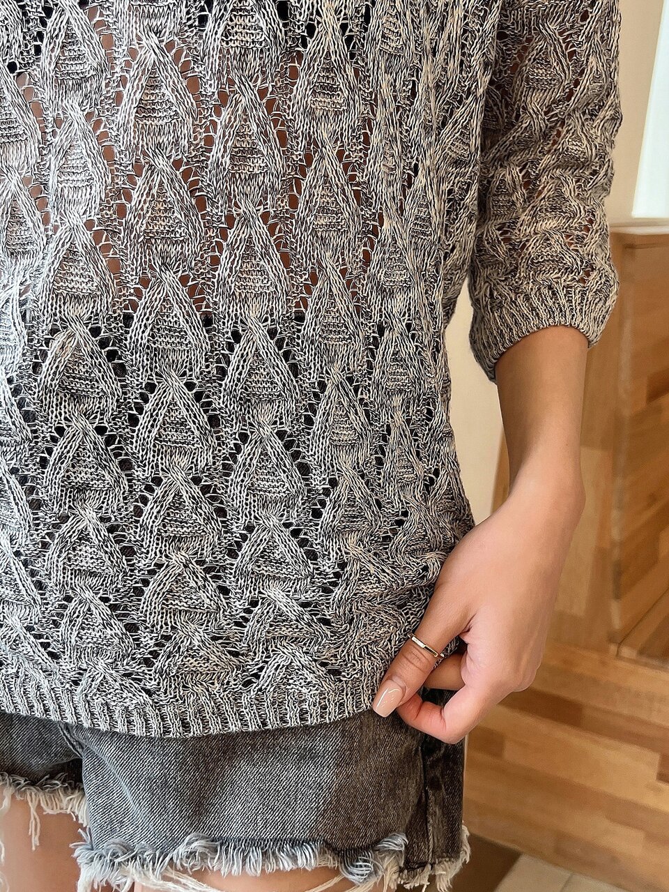 Solid Openwork Batwing Sleeve Sweater,Fall Clothes