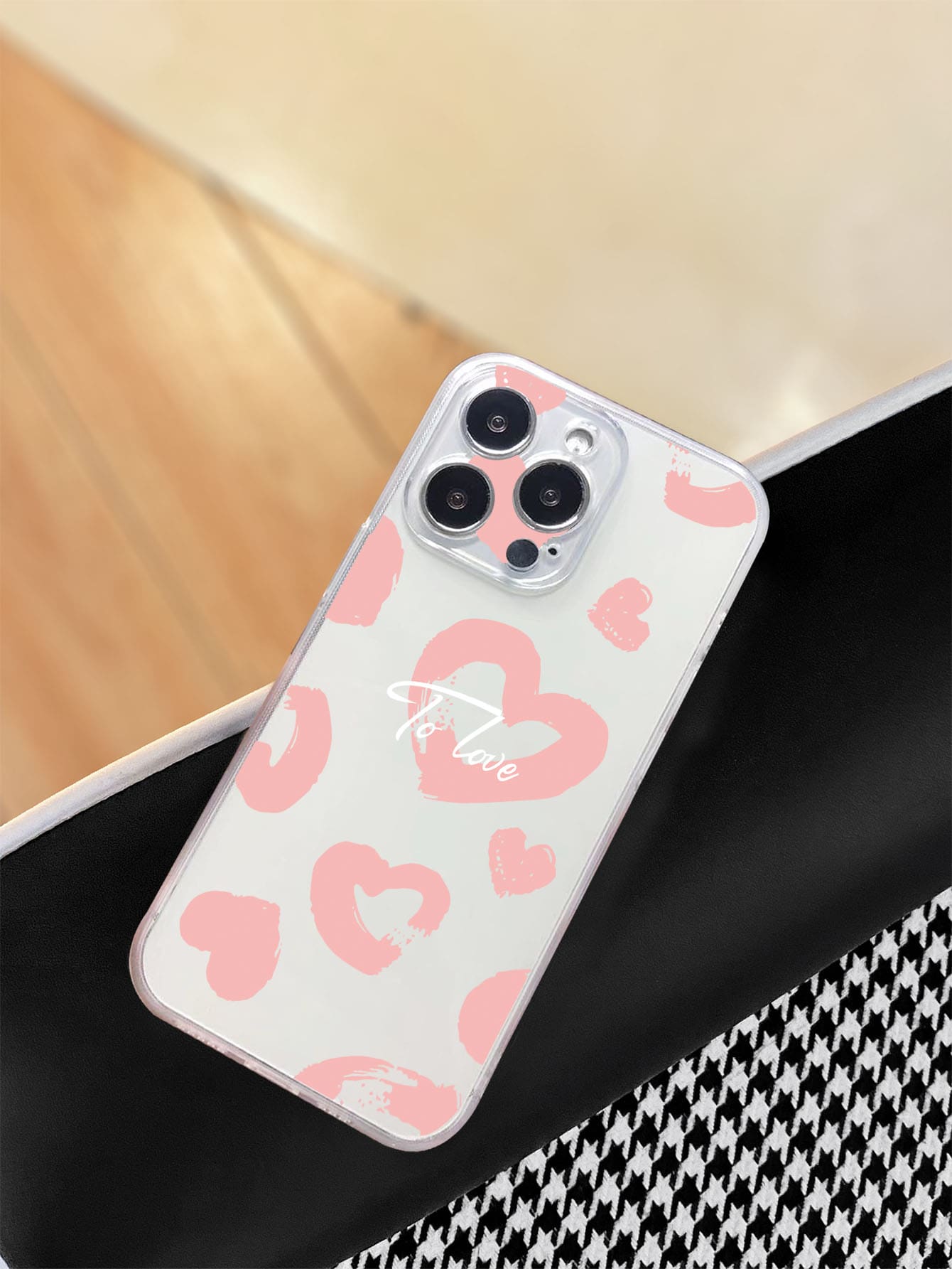 Funda para móvil con patrón de corazón - Multicolor - Ver 1