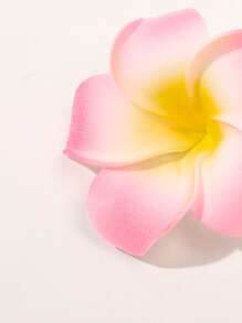 2个花朵装饰鳄鱼夹，适合日常休闲外出佩戴，波西米亚风，情人节主题，可作发夹、发卡、发卡、上学用品、度假装扮等，女士发饰 - 彩色 - 查看 3