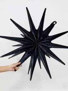 1 Đồng Màu Bóng Trang Trí, Đen 1 Vụ Nổ Hình Ngôi Sao Tiệc Lễ Kỷ Niệm Trang Trí Bóng - màu đen - Xem 2