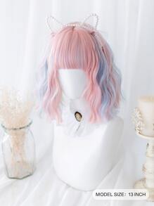 alicegarden 1 Bộ tóc giả tổng hợp chịu nhiệt, ngắn gợn sóng có mái, nhiều màu, dài 13 inch, dệt hoàn toàn bằng máy, tóc giả tự nhiên hàng ngày, Giáng sinh Y2k (Không bao gồm phụ kiện) - Nhiều màu - Xem 6