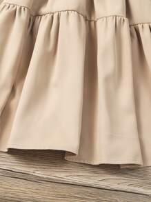 Toddler Girls Flounce Sleeve Blouse & Ruffle Hem Belted Dress - Multicolor - View 3