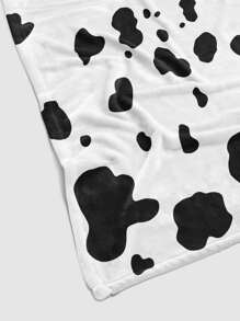 Cow Print Blanket - Black and White - View 3