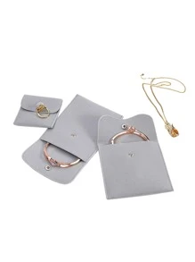 1 túi lưu trữ trang sức mini di động - Xám - Xem 1