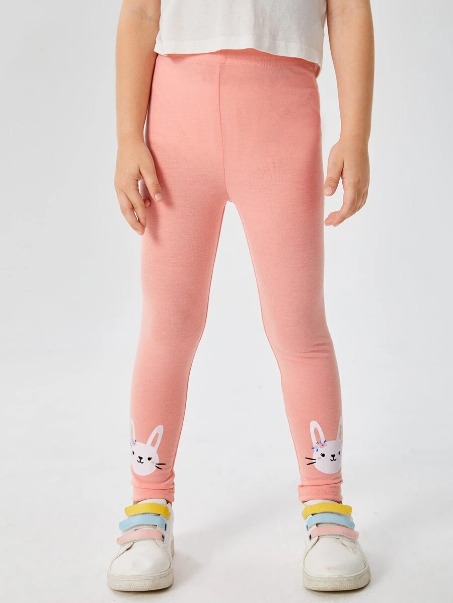 小女童卡通圖案緊身打底褲